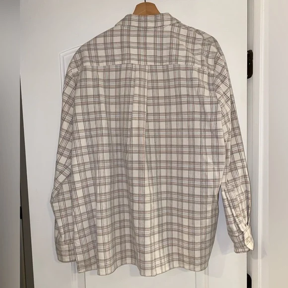 Madewell Corduroy Oversized Ex Boyfriend Shirt in Lombard Plaid Large - Picture 8 of 16
